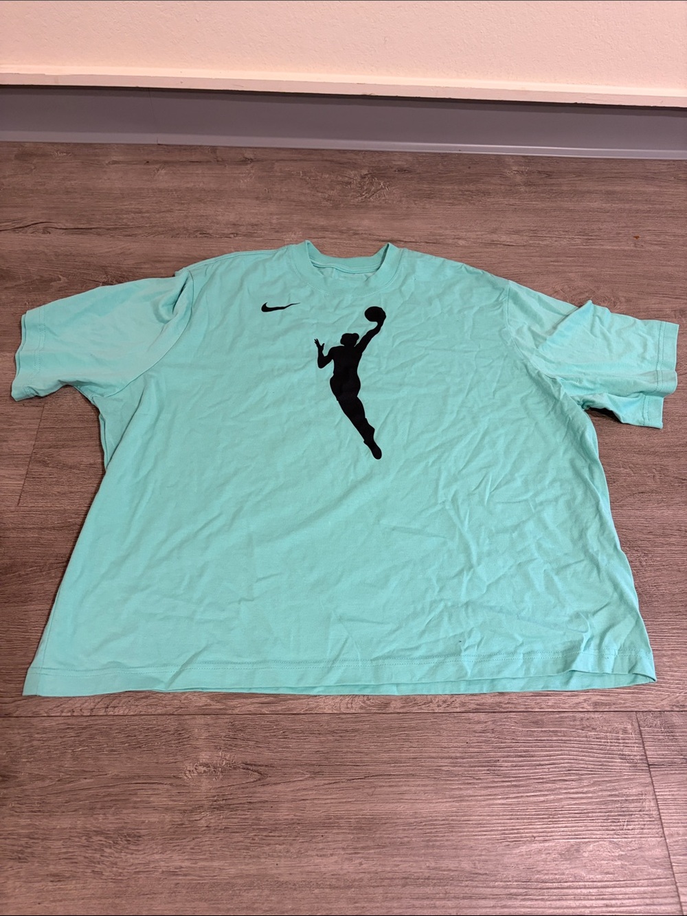 Nike Mint Green Short Sleeve Basketball Logo Tee